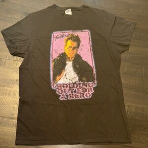 Delta Soft Footloose Ren McCormack Holding Out For A Hero Black Graphic T-Shirt